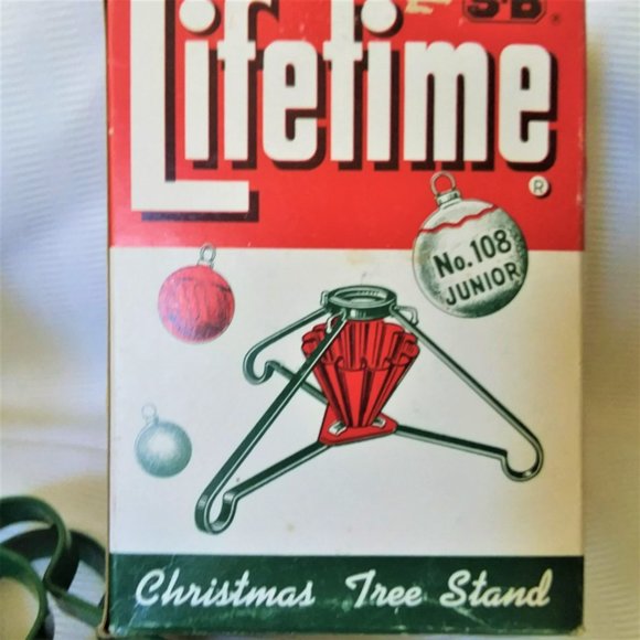 Christmas Tree Stand VTG Mtal Liftime SB#108 USA Made 50's - 60's Holidays Decor - Picture 2 of 7